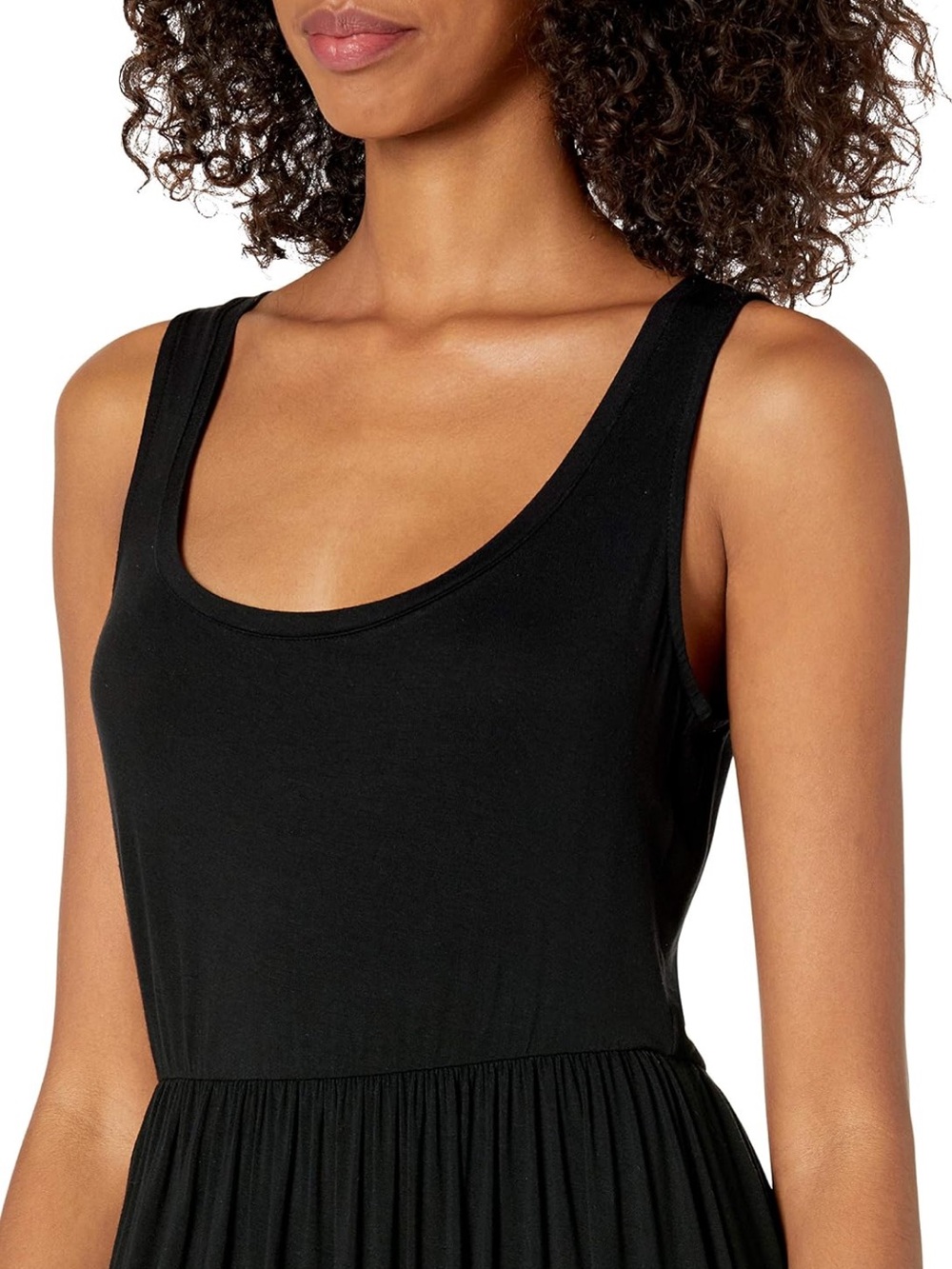 Black Sleeveless Scoop-Neck Maxi Dress - Picture 4 of 6